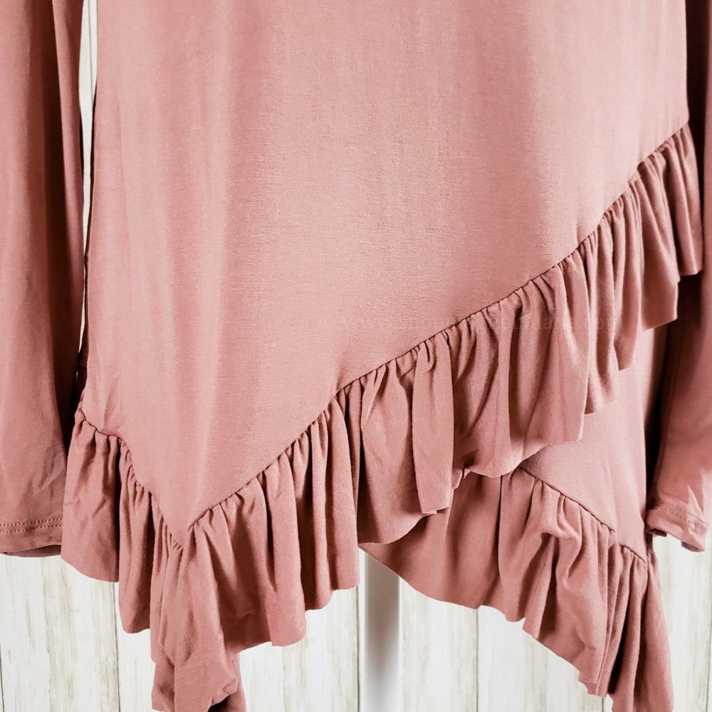 {Hailey & Co.} Modal Ruffle Bottom Top - Picture 2 of 4